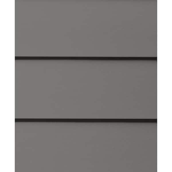 Hardie Plank HZ5 6.25 in. x 144 in. Statement Collection Aged Pewter Smooth Fiber Cement Lap Siding