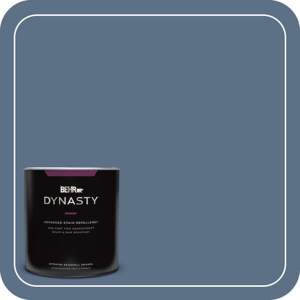 BEHR DYNASTY 1 qt. #S520-6 Layers of Ocean One-Coat Hide Eggshell Enamel Interior Stain-Blocking Paint & Primer