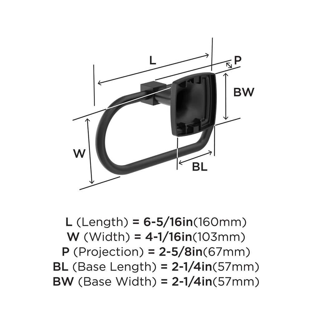 Matte Black Single Post Wall Mount Toilet Paper Holder