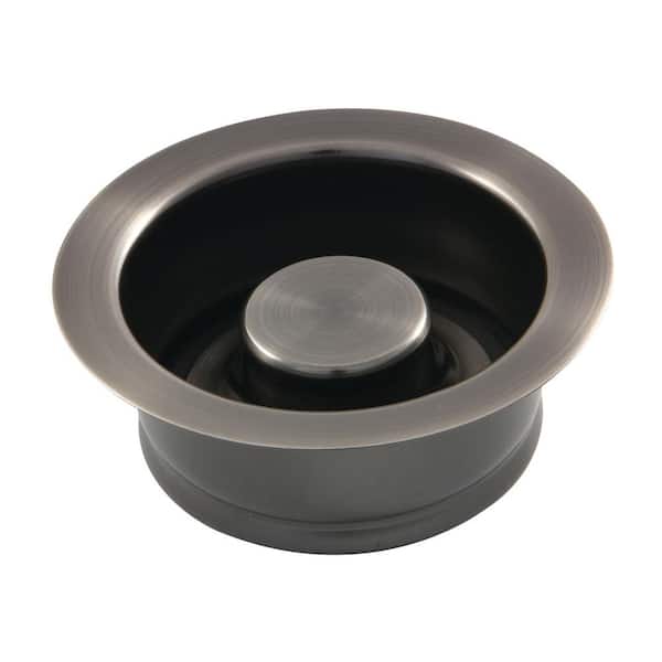 Kingston Brass 4-1/2 in. D Brass Garbage Disposal Flange and Stopper in Black Stainless