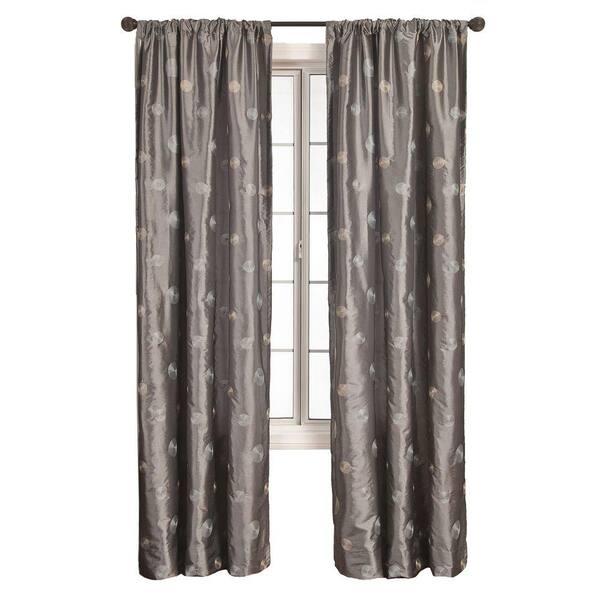 null Sheer Silver Cirque Rod Pocket Curtain - 54 in. W x 84 in. L