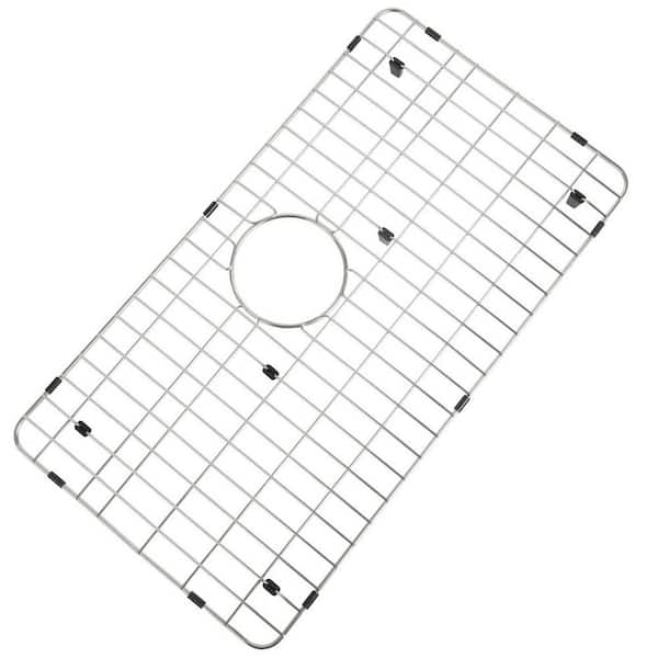 26 in. L x 14 in. W Kitchen Sink Bottom Grid in Stainless Steel, Sink Protector for Single Bowl Sinks Rear Drain