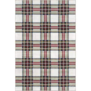Analisse Red 8 ft. x 10 ft. Plaid Area Rug