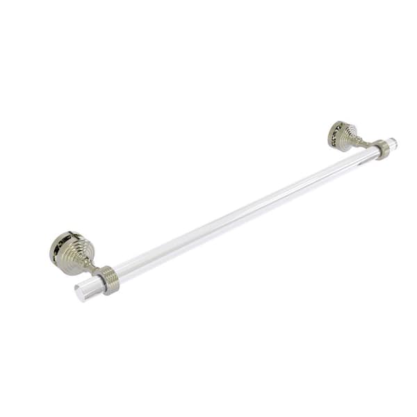 Allied Brass Pacific Grove Collection 24 in. Over-the-door Single Towel Bar in Polished Nickel