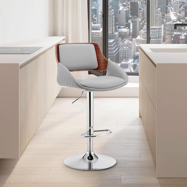 High back online adjustable bar stools