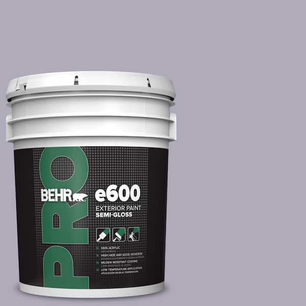 BEHR PRO 5 gal. #ICC-98 Lilac Bloom Semi-Gloss Exterior Paint