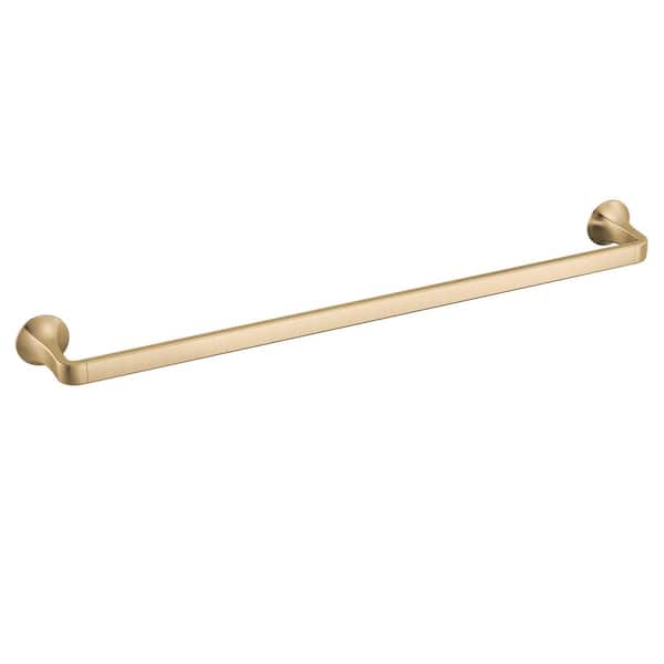 Lineax Gold 24 in. Wall Mounted Towel Bar in Champagne Bronze