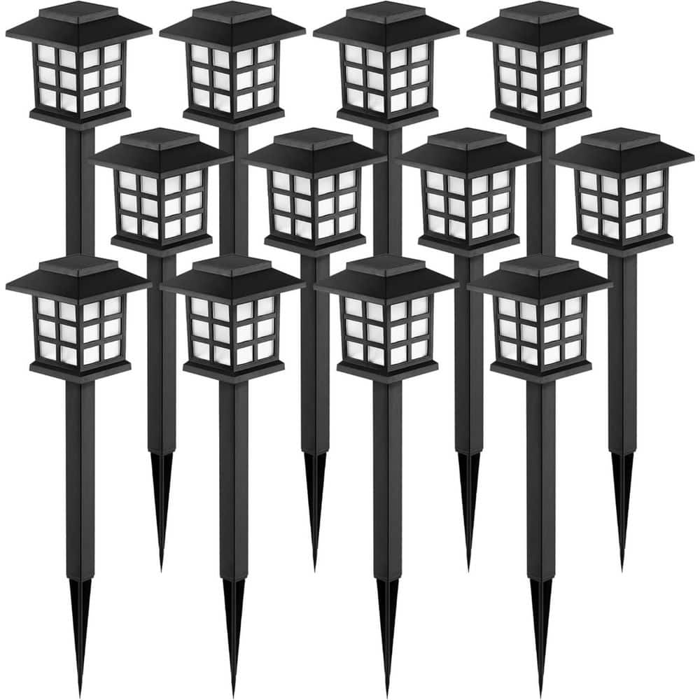 12-Pack LED Solar Pathway Lights, Waterproof Outdoor Garden Landscape Lights, Up to 10H Runtime for Yard and Driveway price history on PriceWatchPro