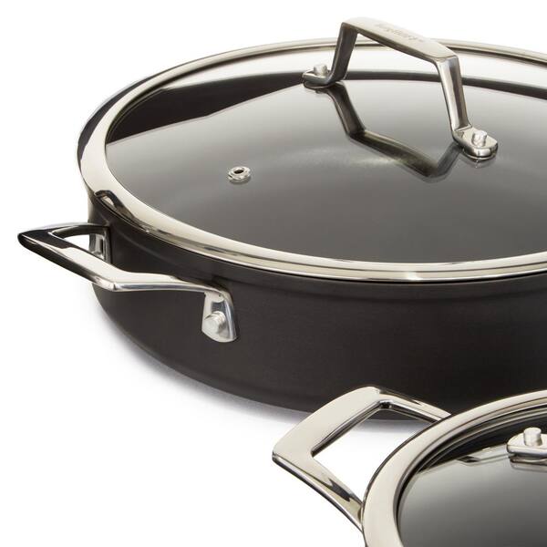 BergHOFF Balance 3PC Non-Stick Ceramic Specialty Cookware Set, Recycled Aluminum, Moonmist