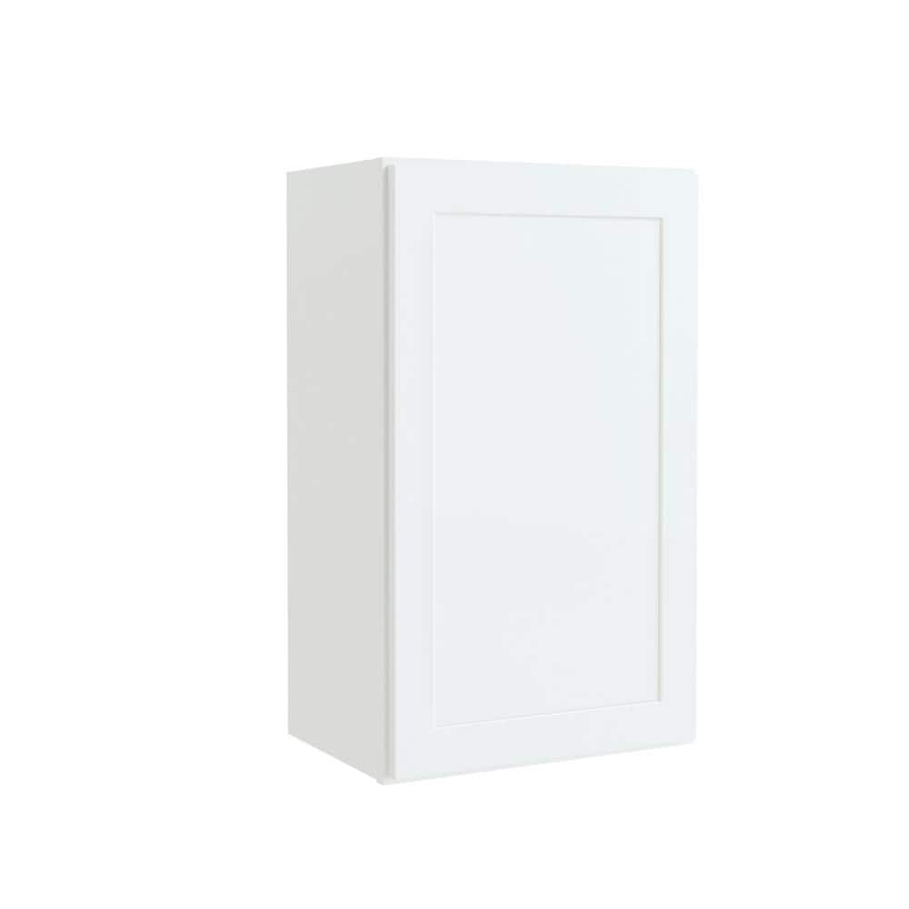 Courtland 18 in. W x 12 in. D x 30 in. H Assembled Shaker Wall Kitchen Cabinet in Polar White