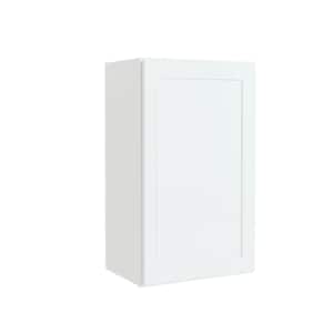 Courtland 18 in. W x 12 in. D x 30 in. H Assembled Shaker Wall Kitchen Cabinet in Polar White
