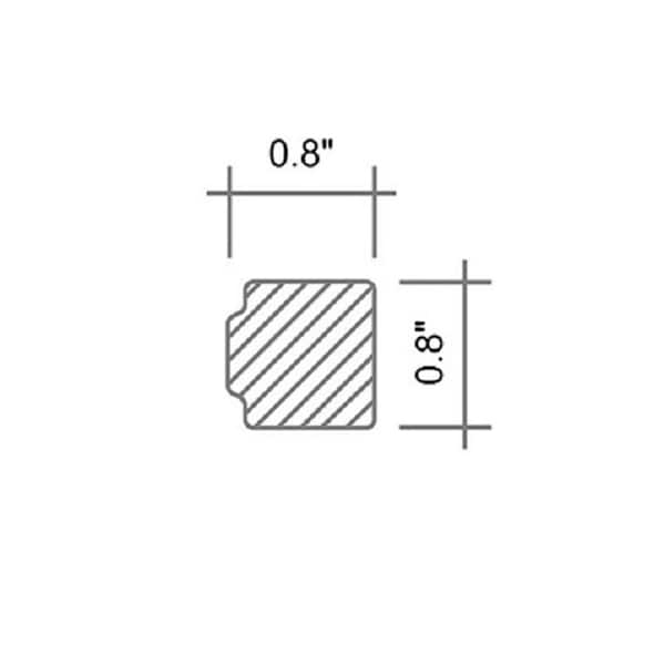 Large Format Tile and Trims 0.8 in. x 12 in. Snow White Marble Polished Pencil Tile Trim (0.667 sq. ft./case) (10-pack)