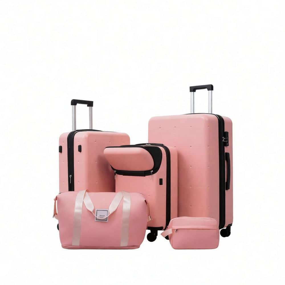 Parsley ダスティピンク Mサイズ 新品未使用 LIVACA 5-Piece Light Pink ABS Plastic Hardside Luggage Set with