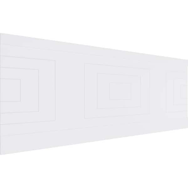 Ekena Millwork 36 in. H x 94-1/2 in. W 23.64 sq. ft. Mid Century Modern PVC Wainscot Paneling Kit