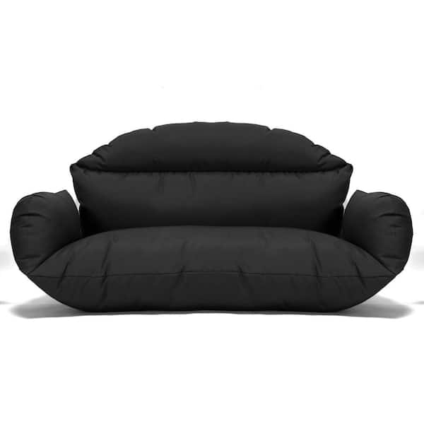 Leisuremod 47 in. x 27 in. Outdoor Swing Cushion in Black