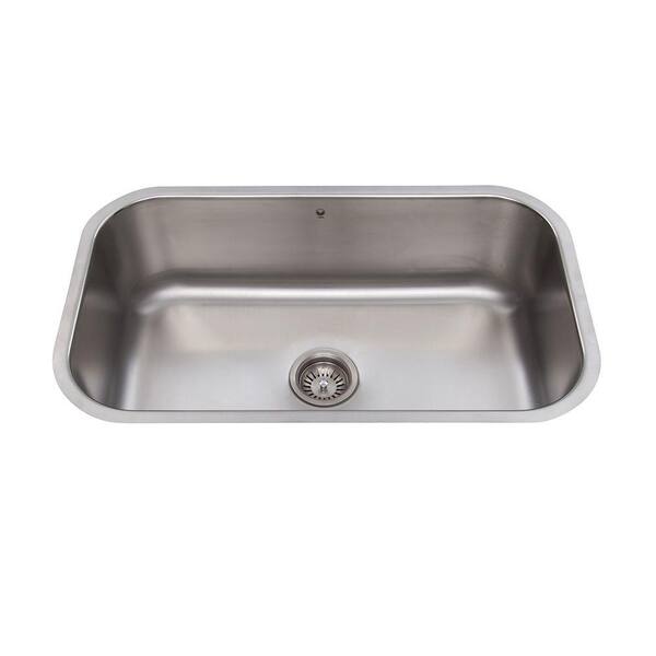 VIGO Undermount Stainless Steel 30 in. Single Bowl Kitchen Sink
