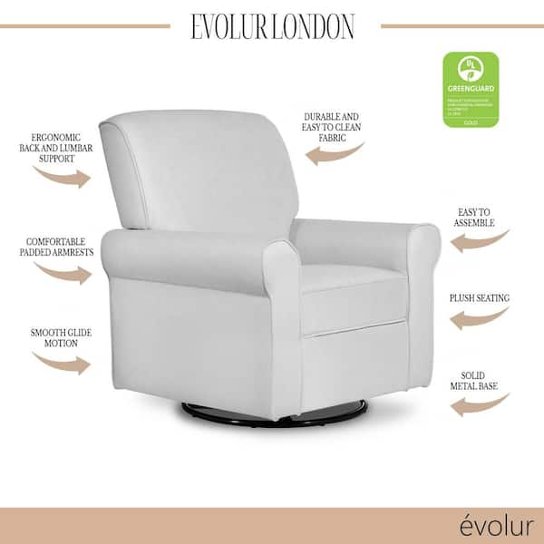 Davinci maya swivel outlet glider with ottoman