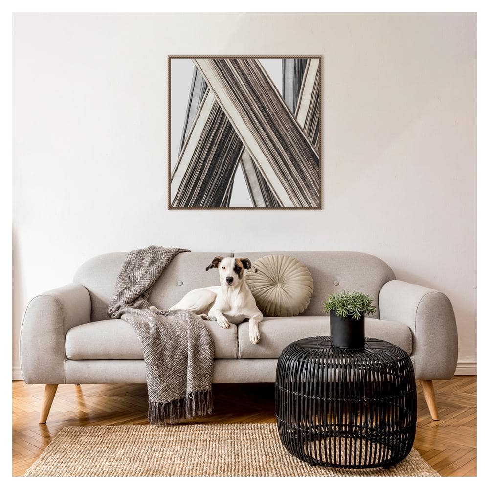 Bold Impressions II 30"x30" Black and White Framed Canvas Wall Art