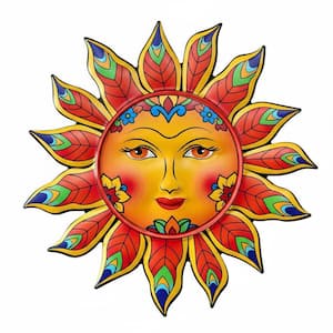 13 in. Metal Sunflower Wall Decor for Indoor and Outdoor, Garden, Patio, Living Room, Bedroom