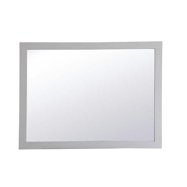 SIMPLY LIVING HOME Grey 48 in. W x 36 in. H Rectangle Vanity Mirror