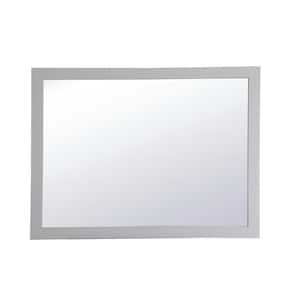 Medium Rectangle Grey Contemporary Mirror (36 in. H x 48 in. W)