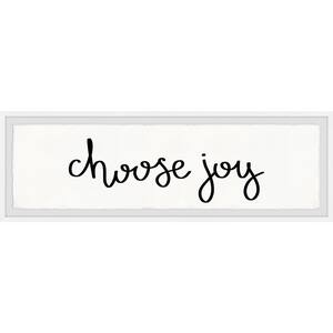"Choose Joy" by Marmont Hill Framed Typography Art Print 10 in. x 30 in.