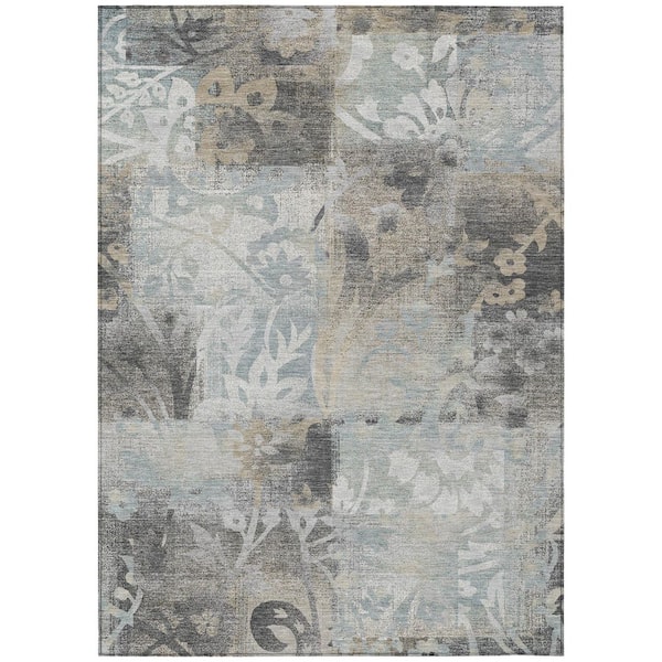 Chantille Machine Washable Indoor/Outdoor Abstract ACN2915 Gray 10 ft. x 14 ft. Area Rug