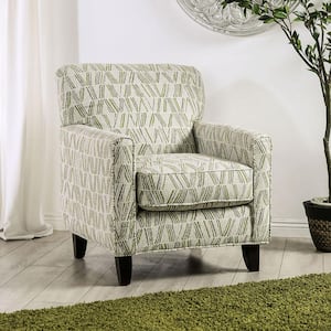 Ladaman Animal Pattern Chenille Accent Arm Chair and Care Kit