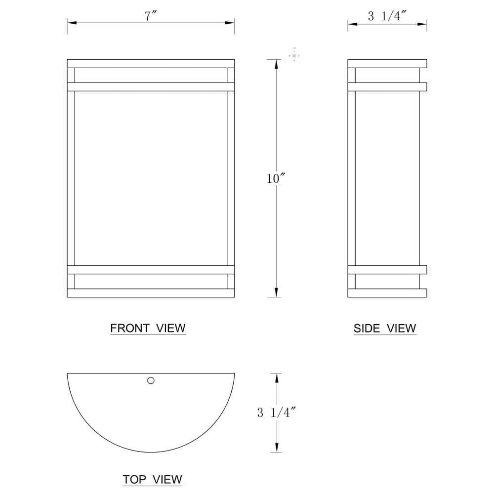 Oil-Rubbed Bronze LED Wall Sconce with Acrylic Shade