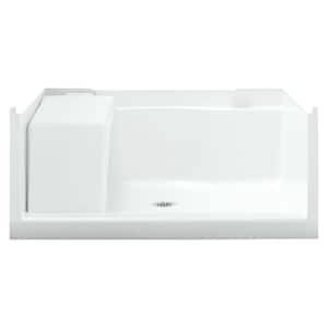 Accord Seated 48 in. x 36 in. Single Threshold Base in White