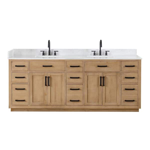 Altair Gavino 84 in.W x 22 in.D x 34 in.H Bath Vanity in Light