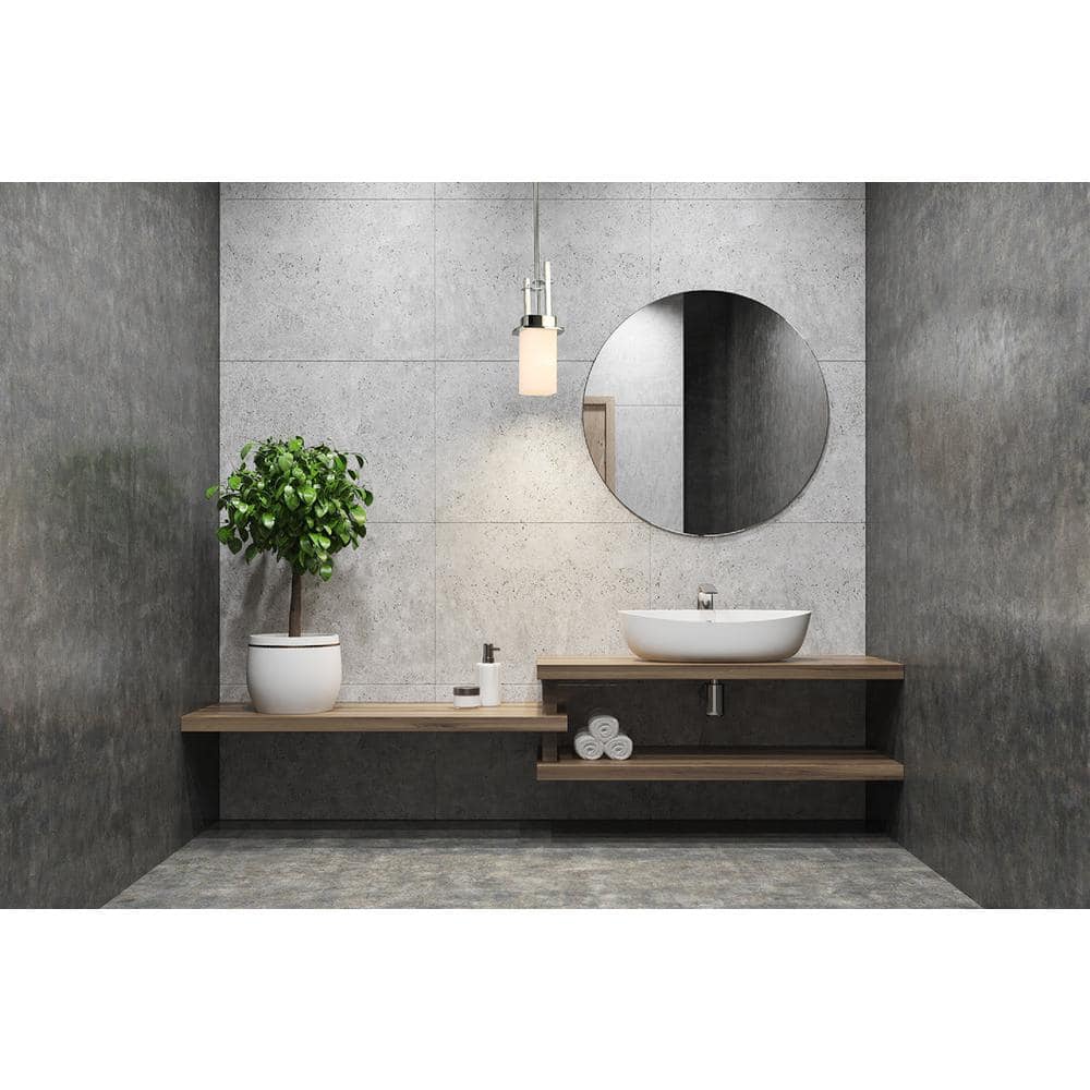 Eglo Vlacker Chrome Mini Pendant with Frosted Opal Glass