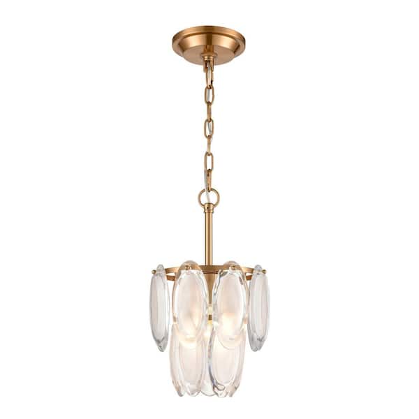 Titan Lighting Cloquet 1-Light White Mini Pendant Light with Glass Shade