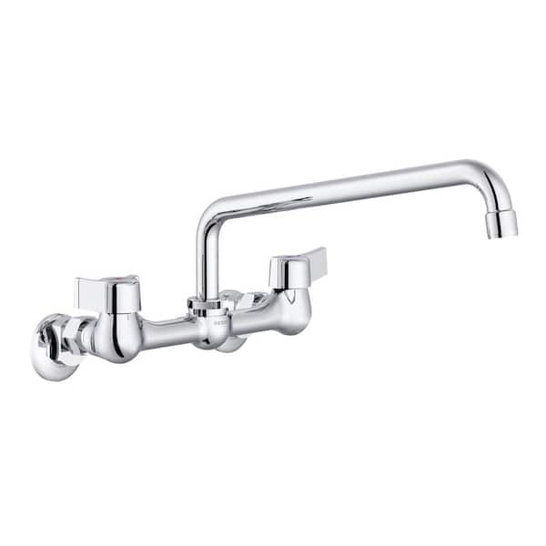 Gerber Classics 2-Handle Wall Mount Standard Kitchen Faucet in Chrome