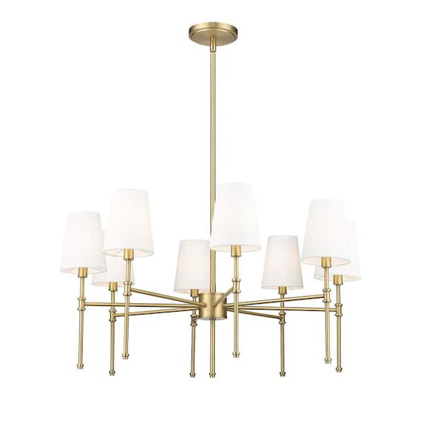 Adorra 8 light Vintage Brass Chandelier Ceiling Light