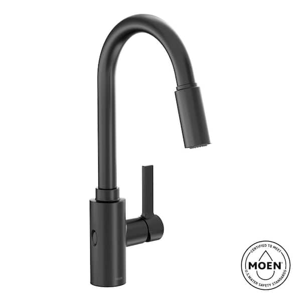 Genta LX Touchless Single Handle Pull Down Sprayer Kitchen Faucet with MotionSense Wave in Matte Black