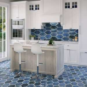 Dorne Provenzal Blue 6-1/4 in. x 12-3/4 in. Porcelain Floor and Wall Take Home Tile Sample