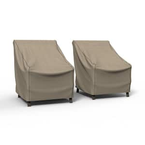 StormBlock Mojave Large Black Ivory Patio Chair Cover (2-Pack)