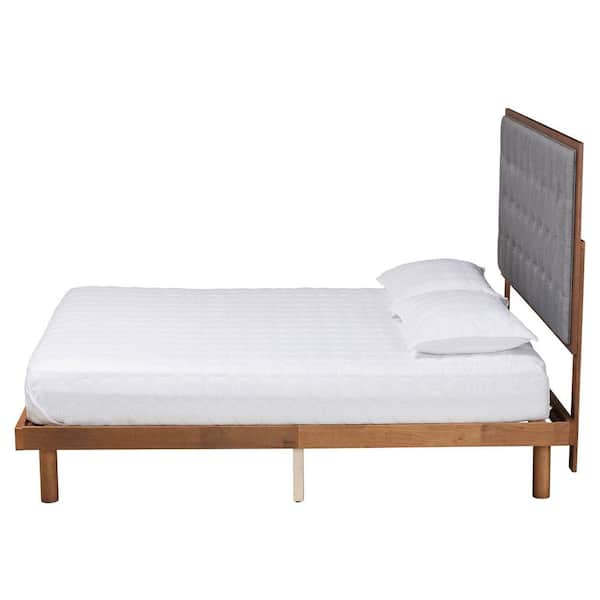 Baxton Studio Bellini Gray Wood Frame King Platform Bed