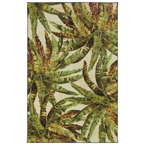 Verde Palm Green 5 ft. x 8 ft. Tropical Area Rug