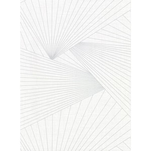 Berkeley White Geometric Faux Linen Vinyl Strippable Roll (Covers 60.8 sq. ft.)