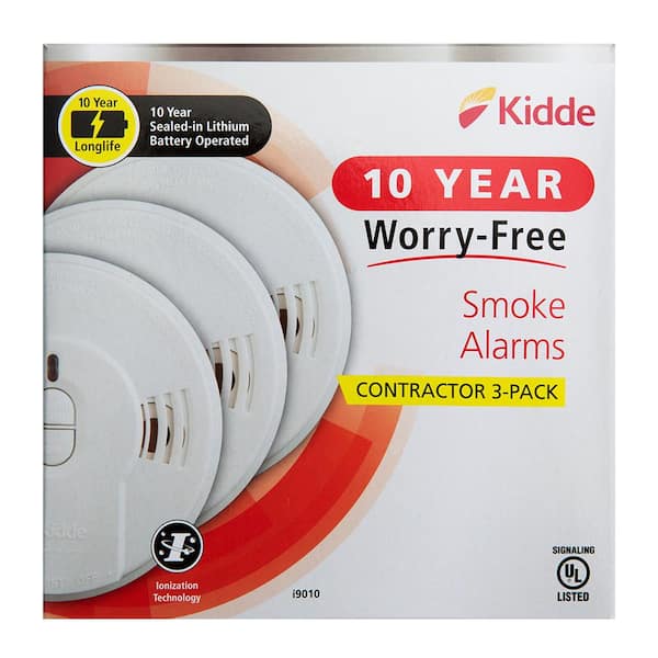 Kidde 10 Year Worry-Free Sealed Battery Smoke Detector with Photoelectric  Sensor and Safety Light 21029619 - The Home Depot