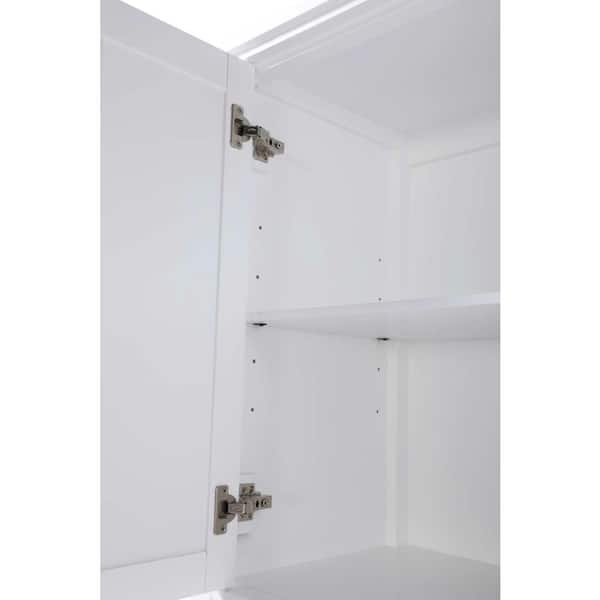 TIMELESS HOME 18 in. W x 72 in. D x in. H White Freestanding Linen