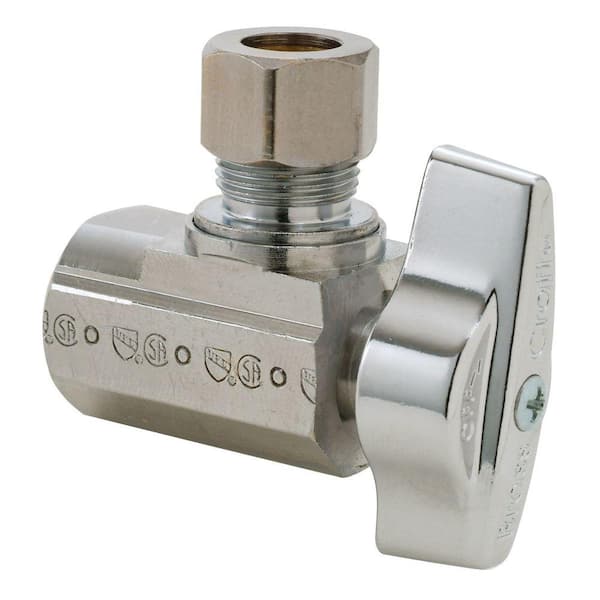 BrassCraft 3/8 in. FIP Inlet x 3/8 in. Comp Outlet 1/4-Turn Angle Ball Valve