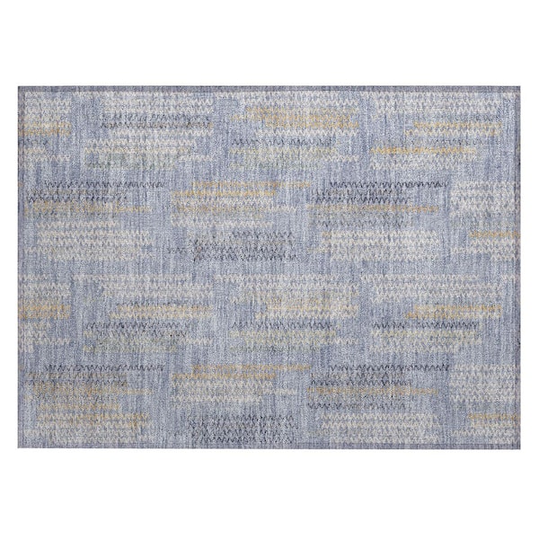 Chantille Machine Washable Indoor/Outdoor Abstract ACN2887 Blue 3 ft. x 4 ft. Area Rug