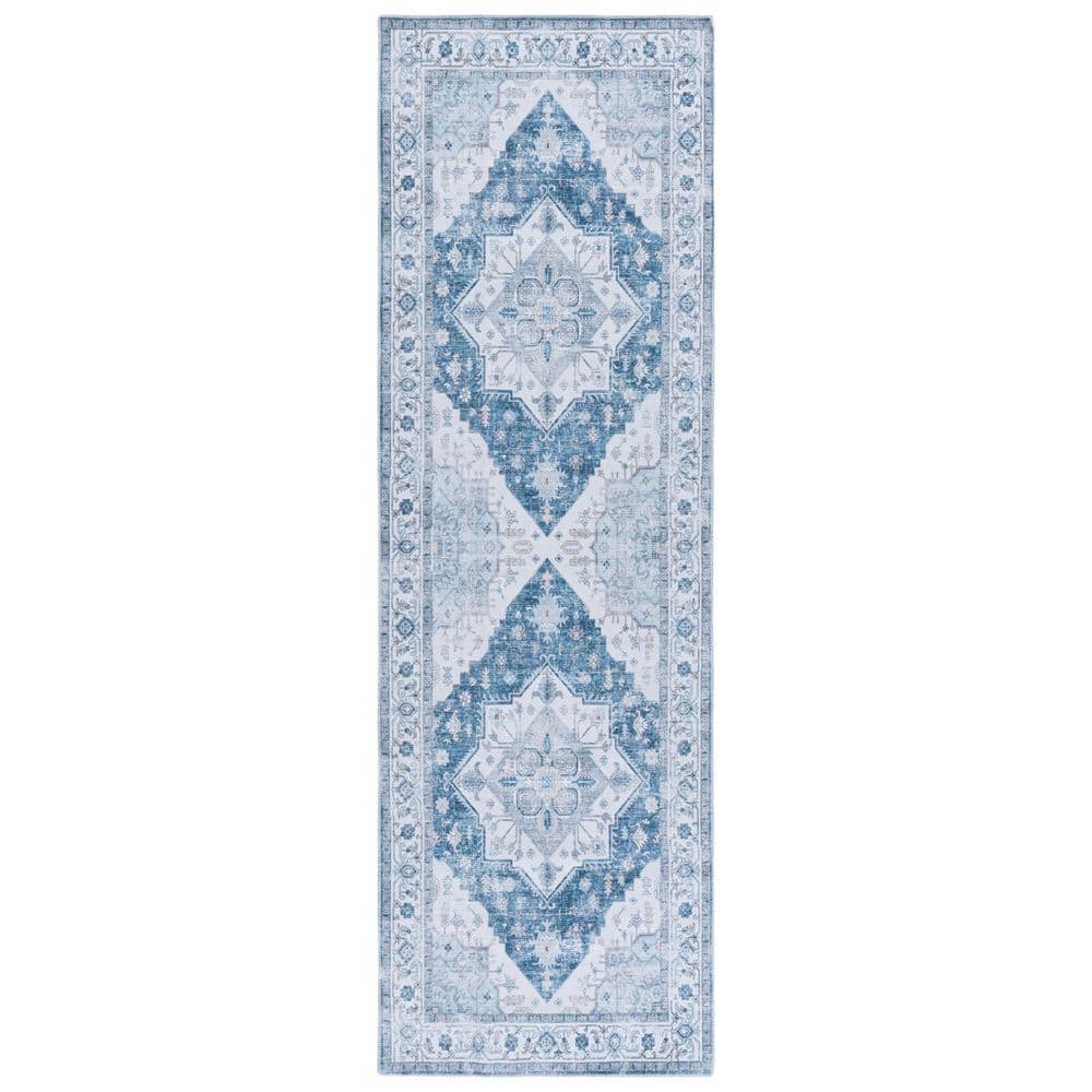 Arizona 3 ft. x 8 ft. Ivory/Blue Machine Washable Aztec Medallion Runner Rug price history on PriceWatchPro