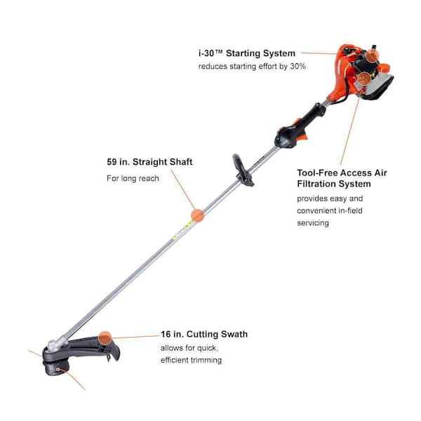 21.2 cc Gas 2-Stroke Straight Shaft String Trimmer with Quick Reload Speed-Feed 400 Bump Head and 16 in. Cutting Swath