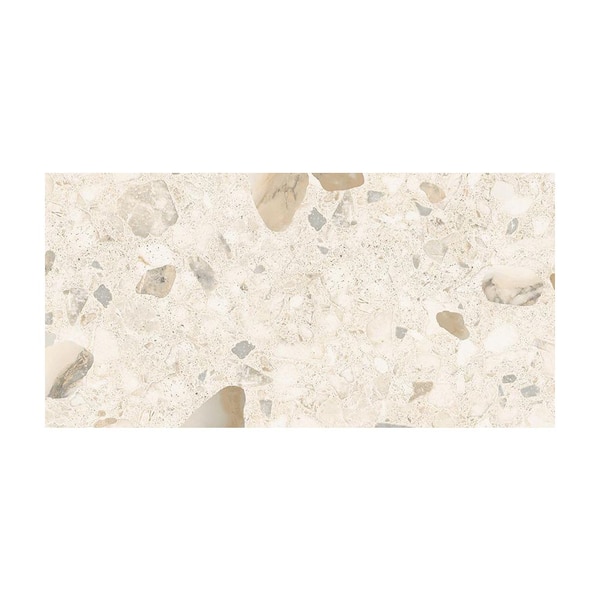 Kaia Eostone Beige 12 in. x 24 in. Stone Look Semi-Polished Porcelain Wall and Floor Tile (9.69 sq. ft./ Case)