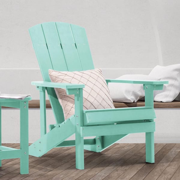 Sonkuki Recycled Plastic Weather-Resistant Outdoor Patio Adirondack Chair in Green