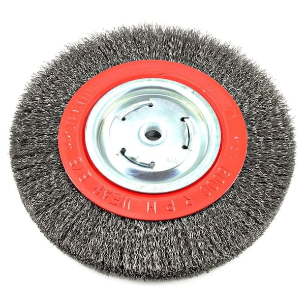 1pcs 1/2 5/8 7/8 Arbor Hole for Bench Grinder Coarse Crimped Wire 0.012 Thickness EMILYPRO Wire Bench Wheel Brush 8 